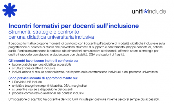 Didattica inclusiva: al via il ciclo di incontri per docenti